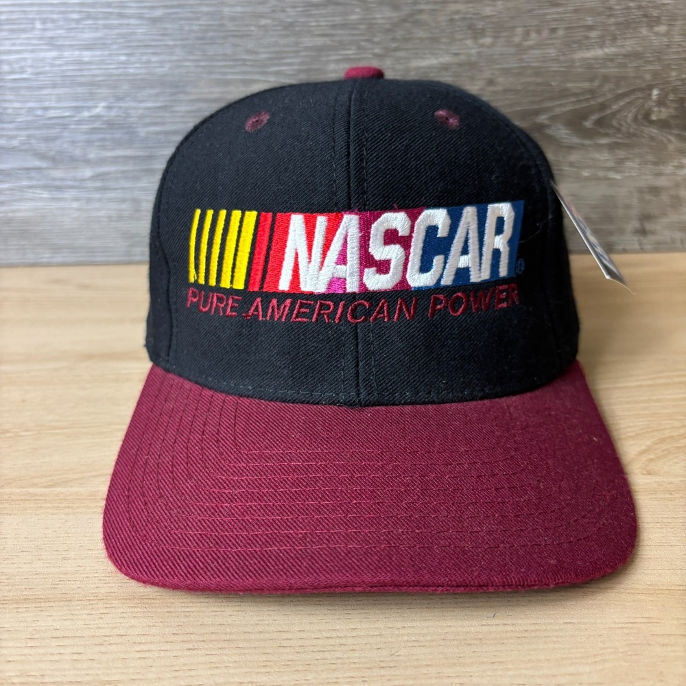 Vintage Nascar Hat Strap Back Pure American Power Racing Leather Strap 90s NWT